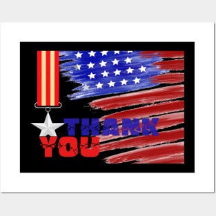 American flag veterans day holiday Gift Posters and Art